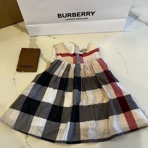 NEW BURBERRY Kids Plaid Dress - 6M